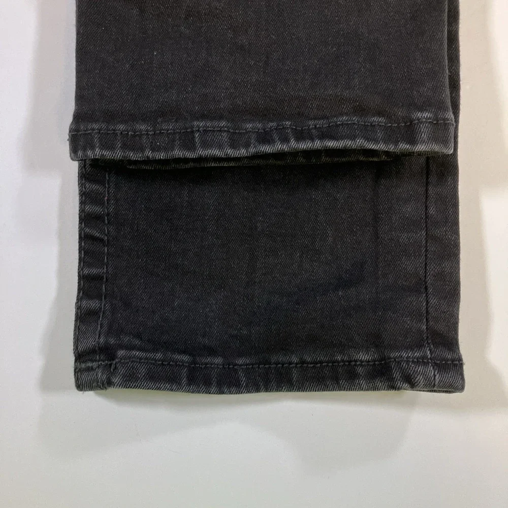 True Religion Rocco Jeans Mens 32 Black Relaxed Skinny Flap Pocket Stretch 32x34